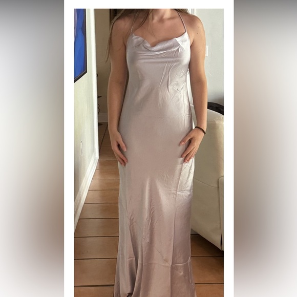 NWOT Show me your Mumu- Tuscany Maxi Slip Dress- Champagne Luxe Satin - Picture 10 of 16